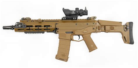 Acr rifle. It takes a whole bunch of elements from the AR/MR platform. Then it borrows heavily from concepts codified in piston-driven systems like the FN SCAR or ACR. But then the Primary Weapons Systems User XChange Rifle blends it all together to create a modular, multi-caliber battle rifle quite unlike the rest upon its full release. PWS UXR 