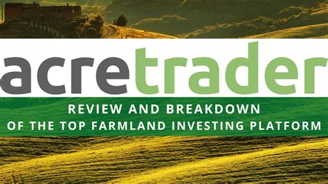 The Bottom Line: AcreTrader Farmland Investment Review. AcreTrader offers a relatively new way to invest in farmland real estate, and there are a lot of advantages to adding it to your investing mix. But it’s definitely not right for everyone. Right now, only accredited investors are eligible, and even then, your investment is basically as .... 