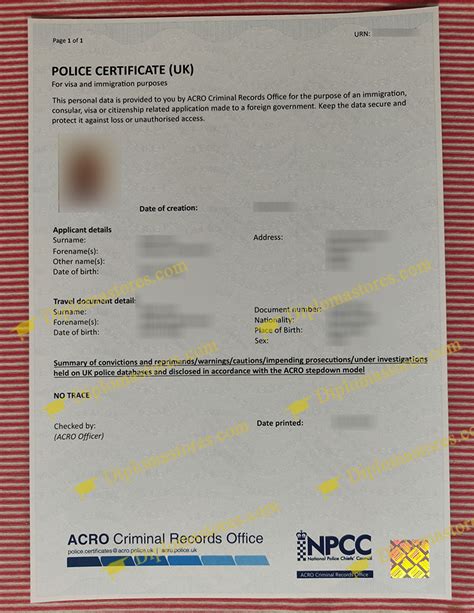 Acro police certificate.  Includes document checklist, fees, and Contact Us C...