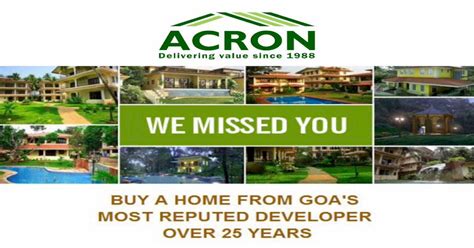 Acron Homes Goa Ebrochures