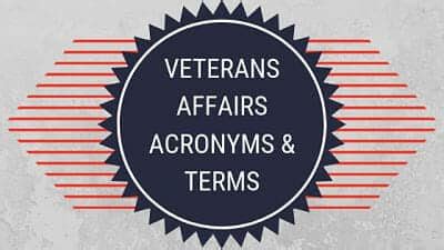 Acronym List - Veterans Affairs