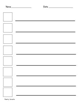 Acrostic Poem Blank Sheet Teaching Resources TPT