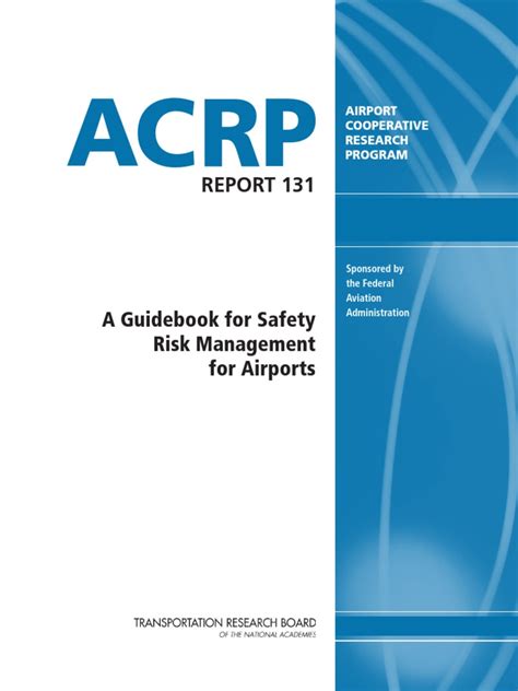 Acrp rpt 131 Safety Risk Management for Airports