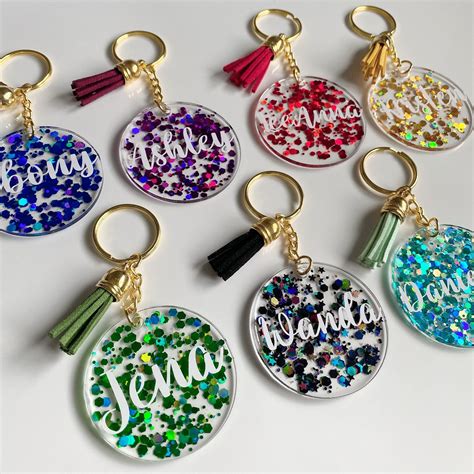 Acrylic keychains. Monogram Key Chain - Acrylic Round Key chain - Engraved Acrylic Key chain - Initial Keyfob - Sweet 16 Gift - Initial Keychain. (4.3k) $13.00. Custom Acrylic Song Plaque with Natural colored Stand + Free Keychain! Couples Friend Gift, Music Album Cover 5x8''- 8x10''-10x16'' sized. (3.6k) $11.39. 