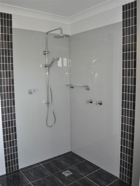 Acrylic shower wall. Even though wall tiles are prone to chips and cracks, it can last for the life of the shower with proper care. Acrylic surrounds are resistant to scratches and ... 