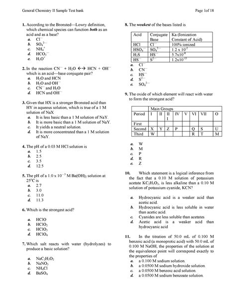 Page I-60 / CH 223 A.C.S. Final Exam Study Guide American Chemical So
