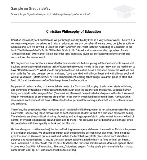 Acsi philosophy of christian education paper. - Manual de macroeconomía volumen 1 parte c.