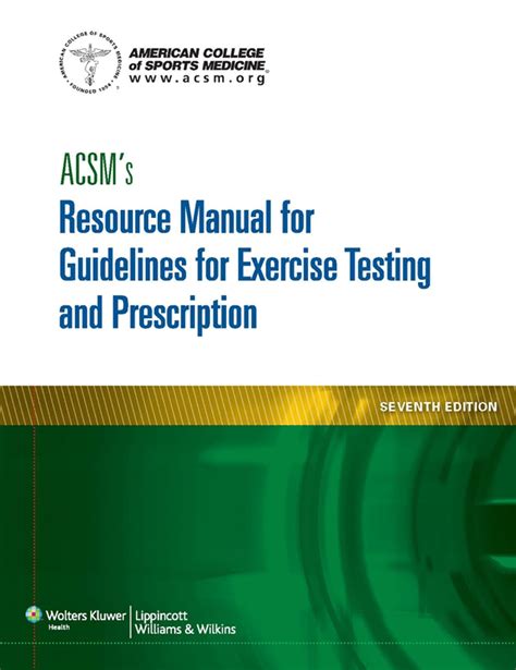 Acsm resource manual for guidelines exercise testing and prescription. - How to obtain 2011 forest river manual.