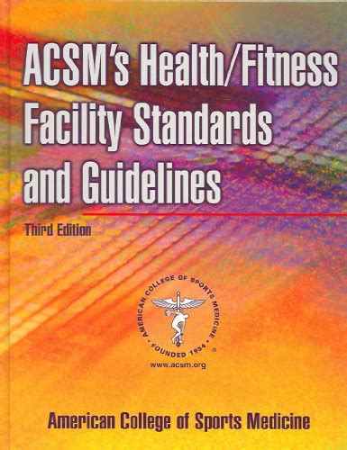Acsm s health fitness facility standards and guidelines 3rd edition. - Manuale di servizio twin disc mg5050.