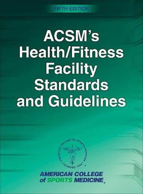 Acsms health or fitness facility standards and guidelines. - Nauczyciele historii szkol srednich i powszechnych w latach 1918-1939.