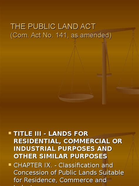 Act 141 Commonwealth Act Public Land Act