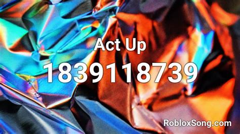 Act up roblox id.  Oct 1, 2025 · For example, the code 5519565135 play...