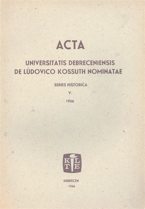 Acta universitatis debreceniensis de ludovico kossuth nominatae. - Los primeros tropiezos de la internacional comunista en méxico.