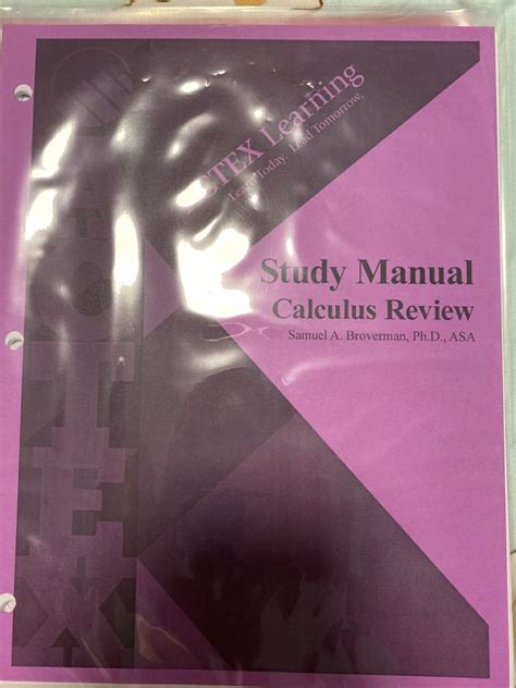 Actex calculus and probability review study manual. - Holes lab manual answer key 50.