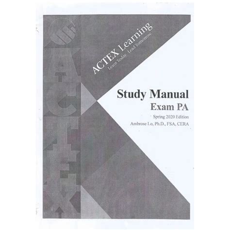 Actex study manual for soa exam p 2020 pdf.  Actex study manual exam p StudyPlu...