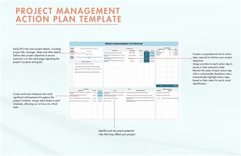 Action Plan For Project Management Template