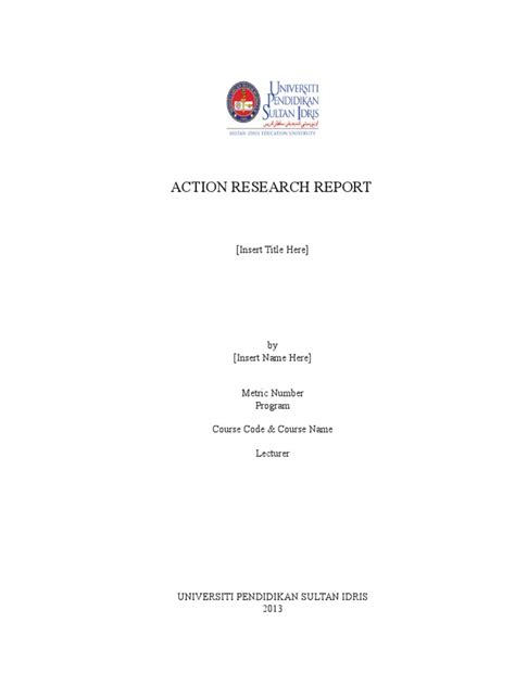 Action Research template upsi