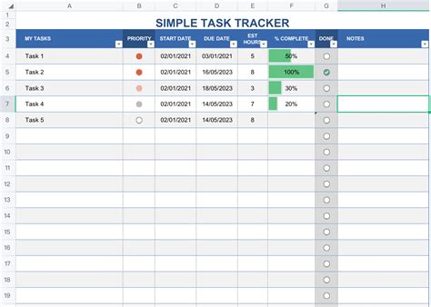 Action Tracker Excel Task Tracker Template