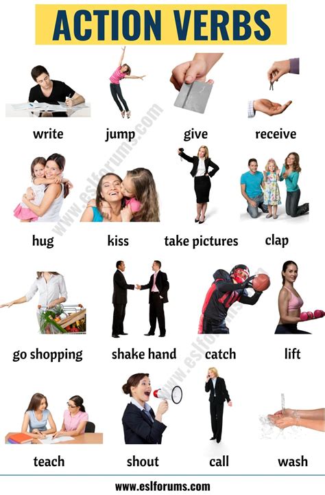 Action Words and Verbs