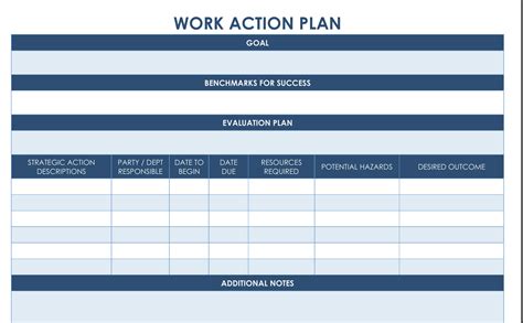 This free action plan template Word document is specifically for employee development planning. This simple action plan template for free includes space to list supervisors, team members, and trainers. 7. Work Action Plan Template in Word for Free Download. Here’s another table format free action plan template. It includes a column for .... 