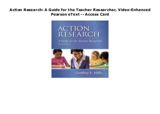 Action research a guide for the teacher researcher with enhanced pearson etext access card package 6th edition. - J n b chinese teacher guide 1.