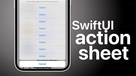 Action sheet swift.  With SwiftUI&rsquo;s confirmationDialog () modifier in iOS 1...