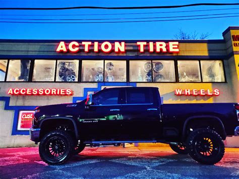 Action tire. Action Tire is the BEST wheel/tire and custom shop in the tri-state area!!! The owner Joe is amazing and always willing to go the extra mile to make the customer happy!! The entire staff is knowledgeable and very helpful. I have been going to Action Tire for years! Got a blow out this morning and I was in and out with a new run flat tire in an ... 