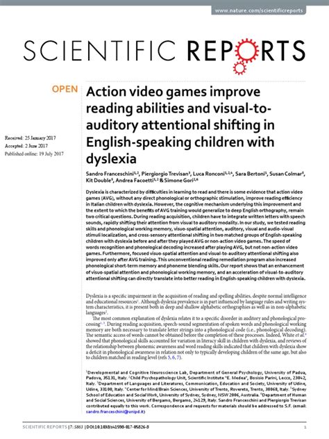 Action video games improve reading abilities and visual-to …