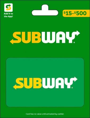 Activate Subway Gift Card