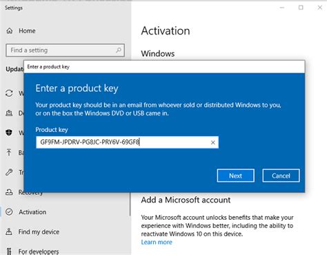 Activate key windows. Nov 6, 2023 · Step 4. Navigate back to Settings. Click on "Update and Security", then tap on "Activation" and "Change Product Key" option. Step 5. Enter your product key. Windows will verify the product key over the internet and activate your Windows 10. 