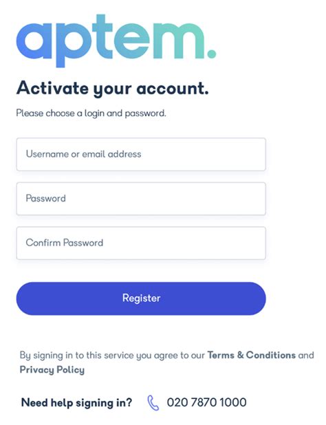 Activating your account – Aptem Help Centre