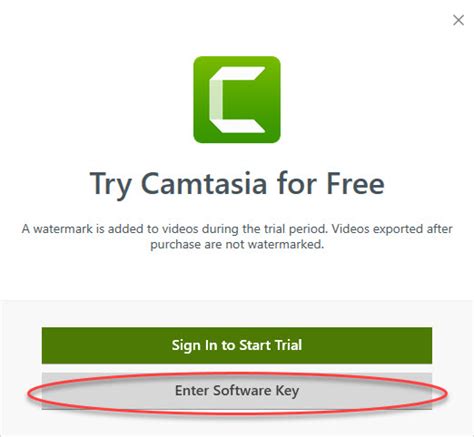 Activation Camtasia links
