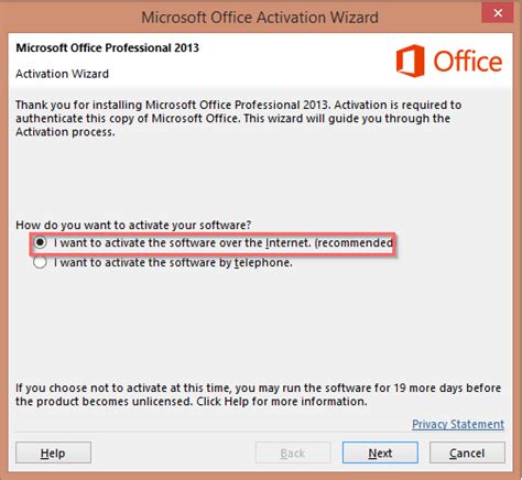 Activation MS Excel 2010 2021 