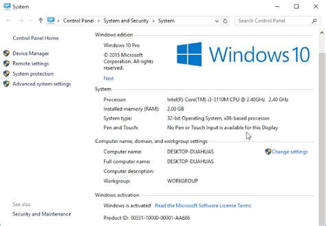 Activation MS OS win 10 2021