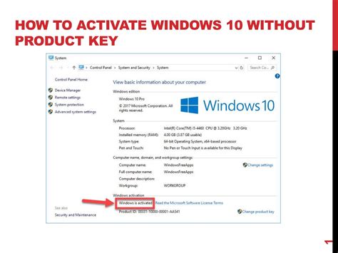 Activation OS windows 10 software