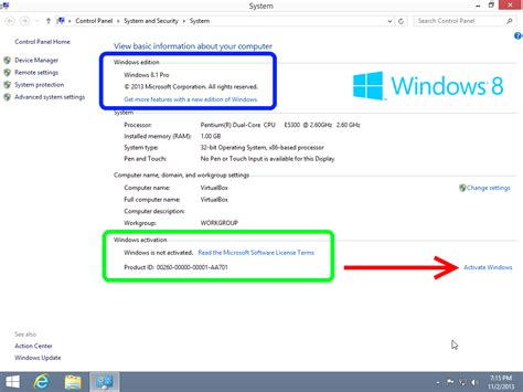 Activation operation system win 8 portable