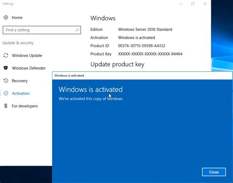 Activation win server 2016 new