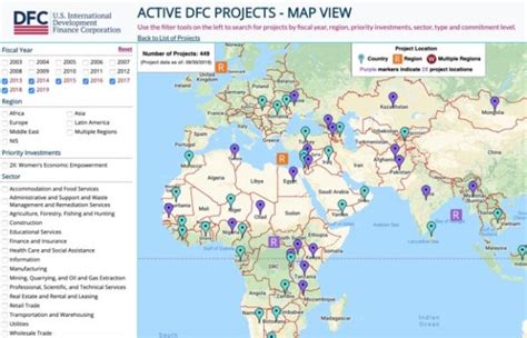 Active DFC Projects - Map View