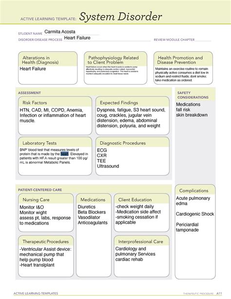 Active Learning Template Heart Failure