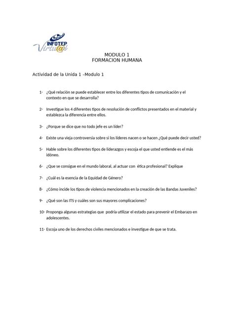 Actividad 1 Módulo 1 Form. Hum. PDF