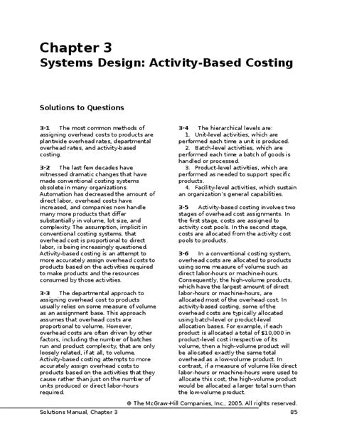 Activity 3 Costing Solutions Based Chapter