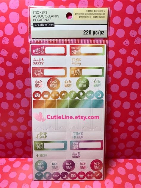 Activity Plan Stickers by Recollections 220pc/pack