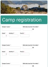 Activity Registration Form Template Formsite