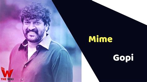 Actor Mime Gopi made