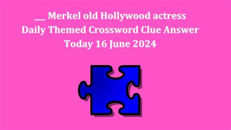 Actress merkel crossword puzzle. The Crossword Solver found 30 answers to "1900's actress Merkel", 3 letters crossword clue. The Crossword Solver finds answers to classic crosswords and cryptic crossword puzzles. Enter the length or pattern for better results. Click the answer to find similar crossword clues. 