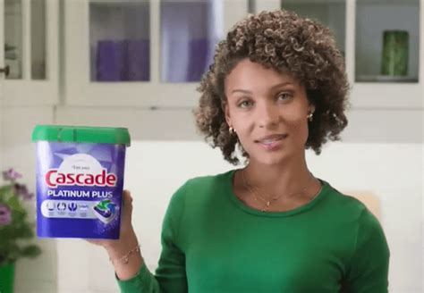 Actress on cascade commercial. The Cascade spokesperson says that when people ask him why their dishes aren't clean he recommends Cascade Platinum. He says it's specially designed for soaking, scrubbing and rinsing and dissolve quickly to clean off stuck-on food. Published August 06, 2019 Advertiser Cascade Advertiser Profiles Facebook, Twitter, YouTube Products 