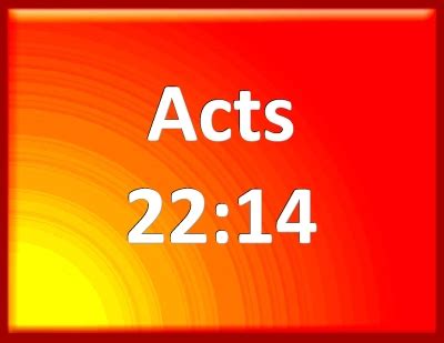 Acts 22:14 - Bible Verse Meaning and Commentary - Bible Study Tools