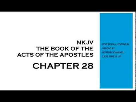 Acts 28 nkjv. Chapter 28. Bible Options | + Text Size — 1 And when they were escaped, then they knew that the island was called Melita. 2 And the barbarous people shewed us no little … 