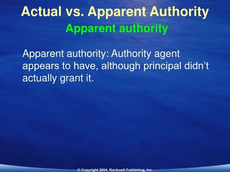 Actual Authority vs Apparent Authority - LawTeacher.net