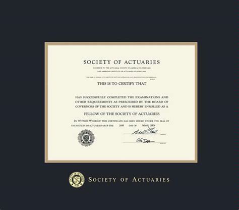 Society of Actuaries (SOA): the SOA is the certification organ